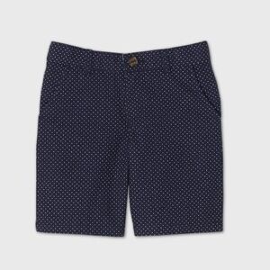 NWOT Cat & Jack Navy Blue White Pin Dot Chino School Uniform Shorts Knee Length